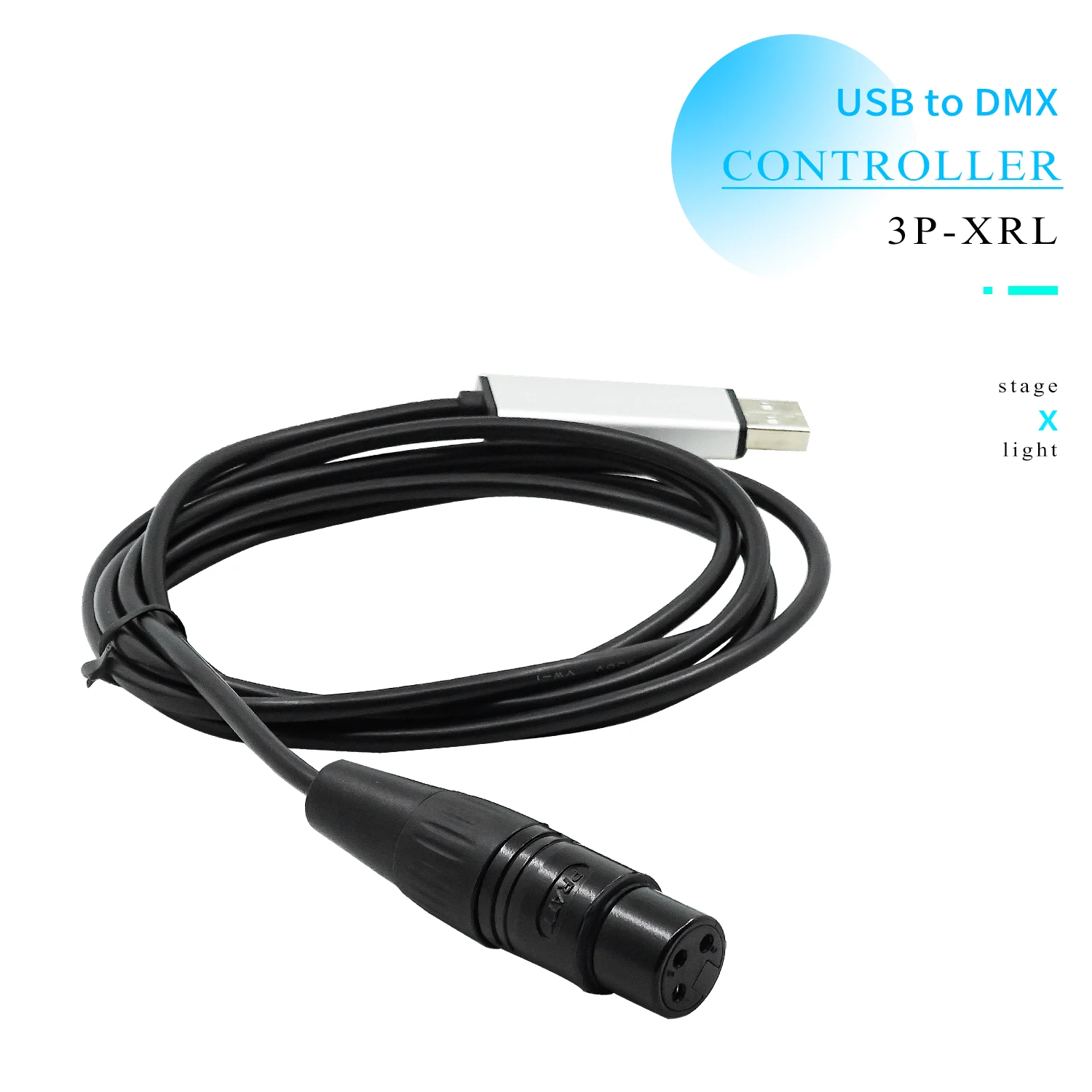 

USB to DMX Interface Adapter LED DMX512 Computer PC Stage Lighting Controller Dimmer For LED Effect Master-Slave Led Flat