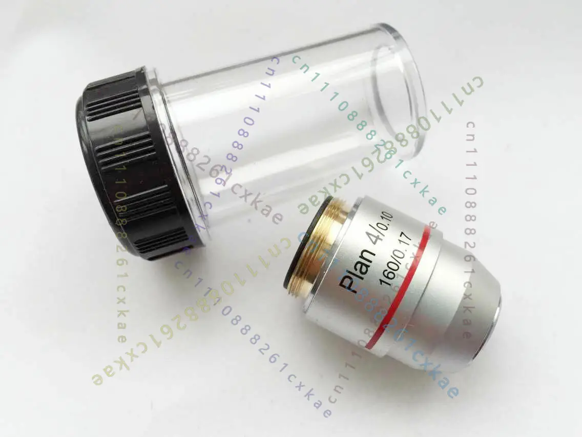 Objectif de microscope PLAN DIN 4X 10X 20X 40X 60X 100X avec filetage RMS pour caméra de microscope