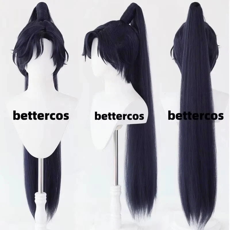 

Dai Hao Yuan Fu Rong Cosplay Wig Game Ashes of The Kingdom Fu Rong Blackk Blue Heat Resistant Hair Chinese Style Furong Wigs