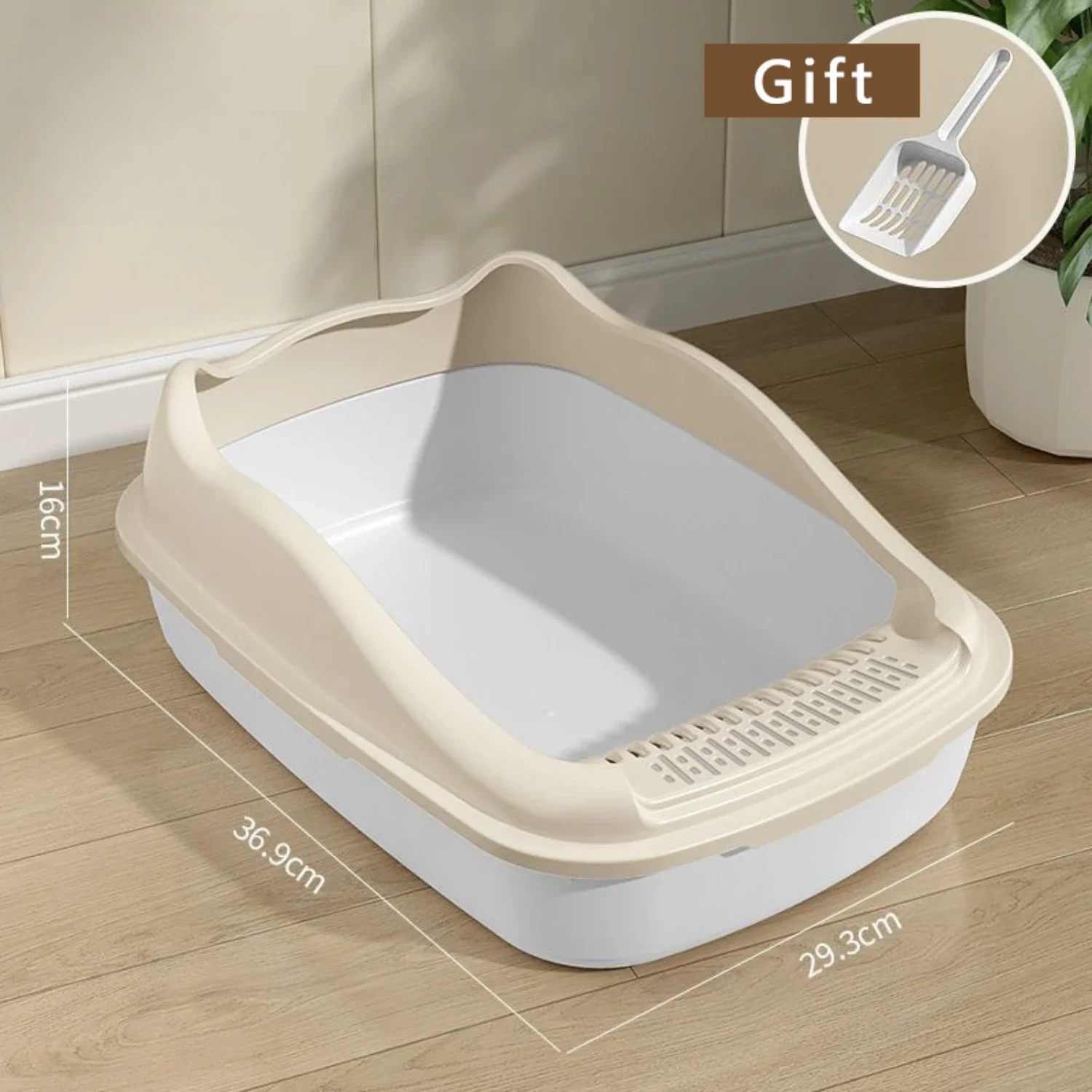 

Perfect Small Anti-Splash Cat Litter Box Supplies for Ideal Sandbox Kitty Tray Bedpan Cleaning Toilet. Great for Small Cats, Kit