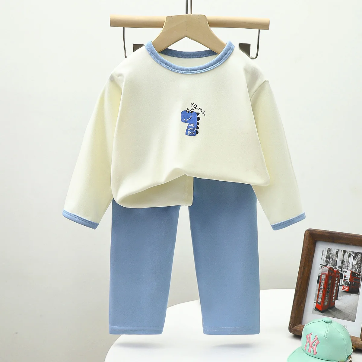 New Autumn Winter Kids Pajamas Baby Boys Girls Cartoon Long Sleeve Round Neck Pyjamas Toddler Sleepwear Clothing Sets