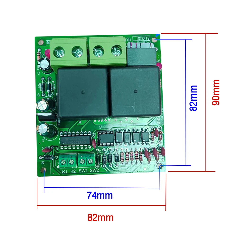 12V 24V DC Motor Forward and Reverse Controller Relay Control Board 80A High Current DC Motor Driver Modules with Limit P0 P1 M5