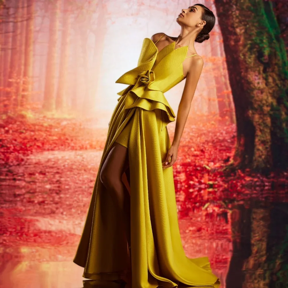 Customized Satin Ruched Graduation A-line Square Neck Bespoke Occasion Gown Long Dresses