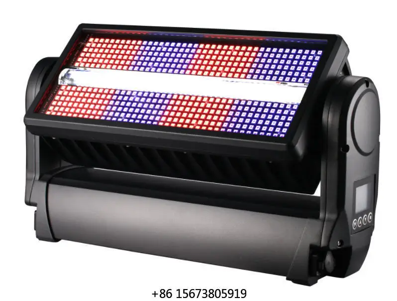 Waterproof 1000W High-power RGB 3in1 1.5W Leds Wash 5W 6500K Leds Tube Strobe Tilt Light IP65