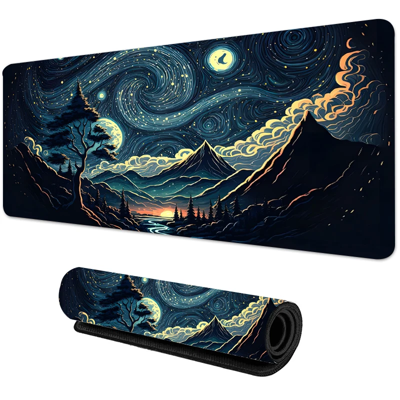 Starry Sky Mouse pad Anime Xxl MousePad Gaming Desk Mat Computer Desk Gamer Cabinet Games Office Accessories Pc Keyboard Mats