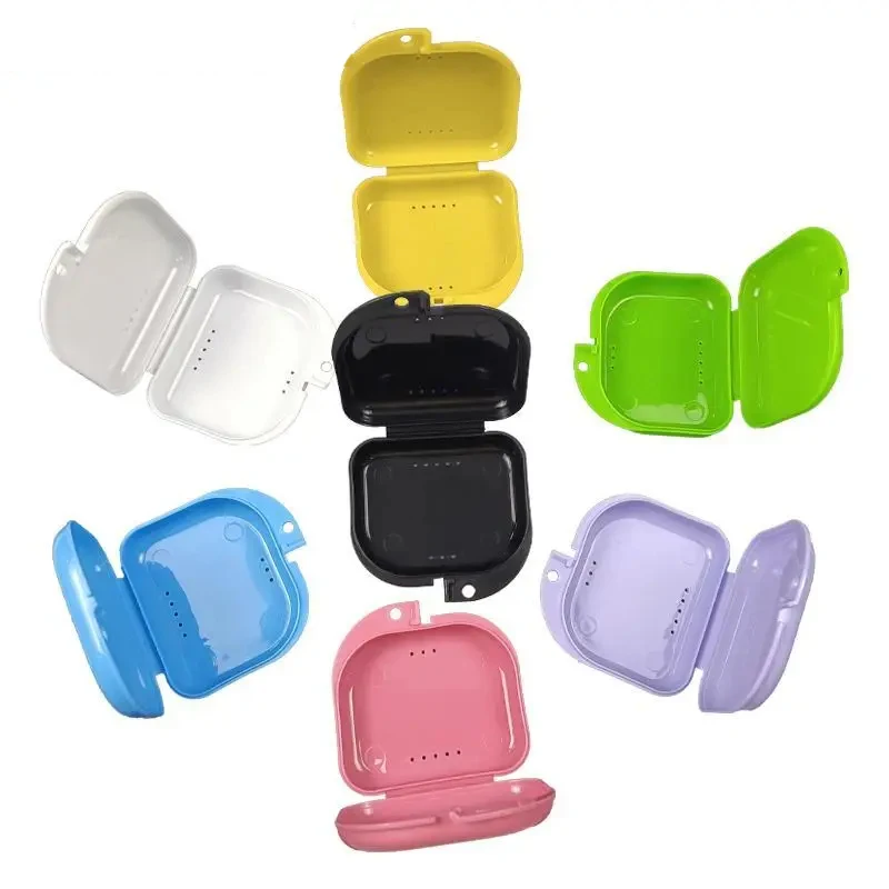 1pcs Portable Denture Storage Box Mouth Guard Container Supplies Tray Braces Case Health Care Oral Hygiene Dental Appliance