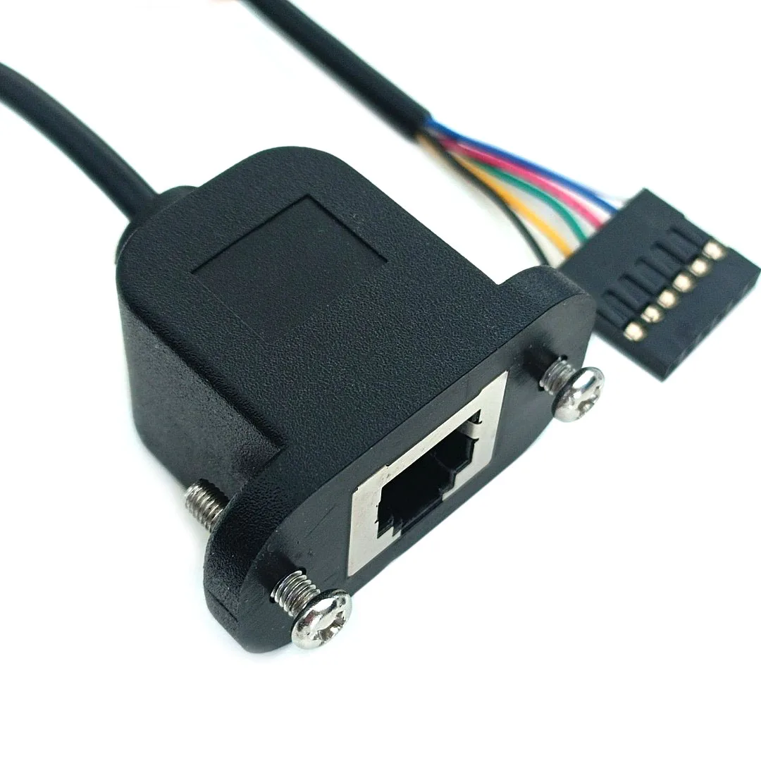 RJ11 Rj12 Điện Thoại Nữ Ổ Cắm Vách Ngăn Bảng Mountable Cáp Nối Dài