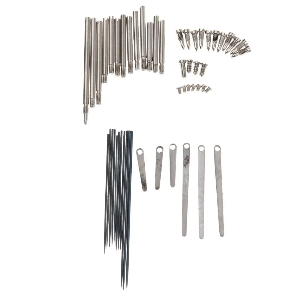 Tooyful 1 Set Clarinet Repair Tool Steel Spring Leaf Key Rollers Screws Reed Needle Woodwind Parts