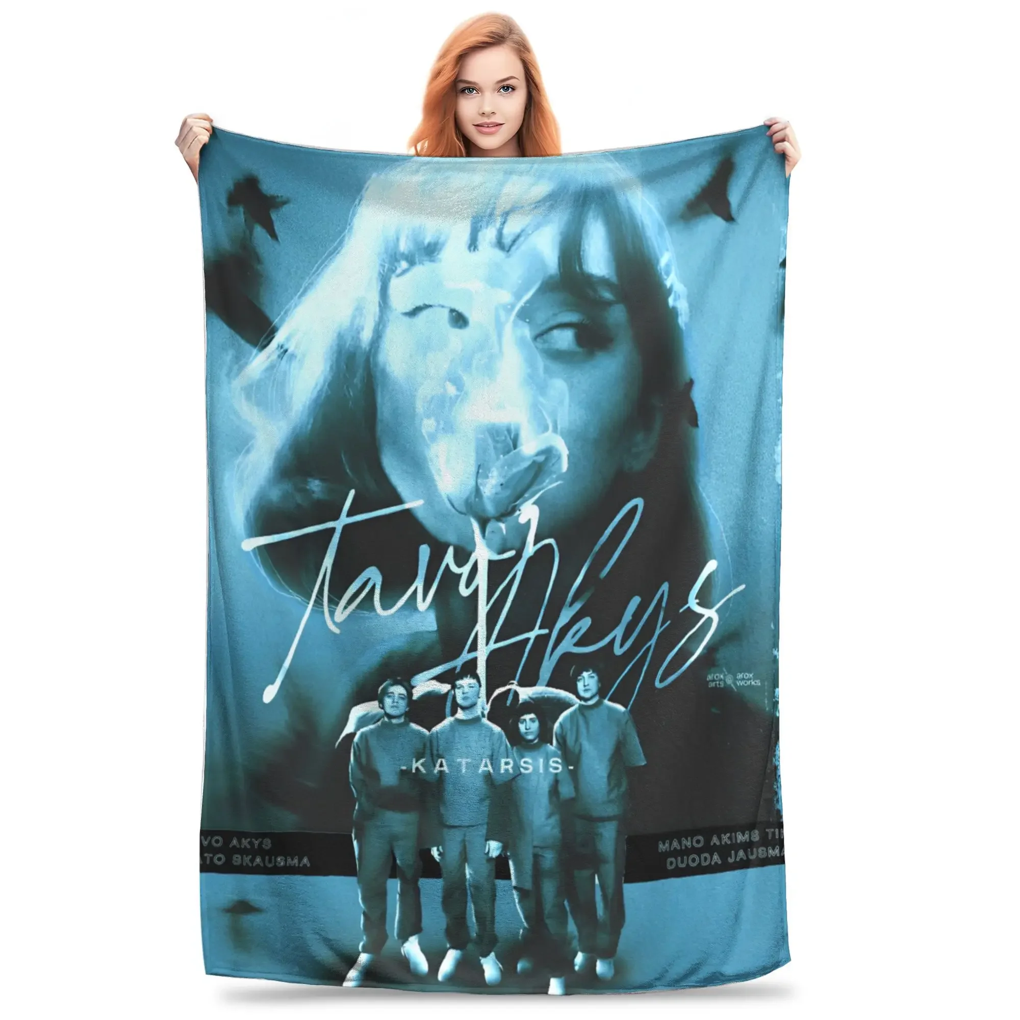 

Katarsis Adult Decorative Throw Blanket Soft Flannel Bedspread for Couch Bed Trendy Sofa Bed Cover Perfect Home Textile