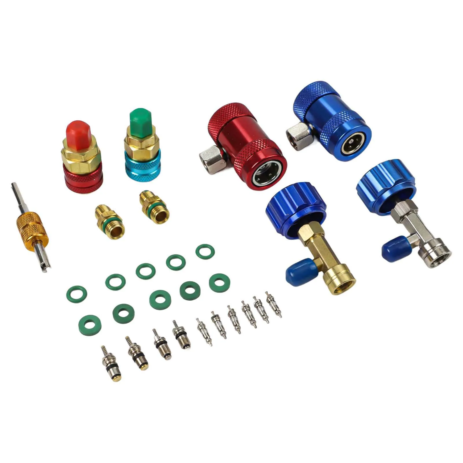 

Переходник с 1/2 дюйма на 1/4 дюйма для автомобильных систем кондиционирования, набор для обслуживания кондиционеров, конструкция из латунного сплава, улучшенный дизайн с усиленным захватом