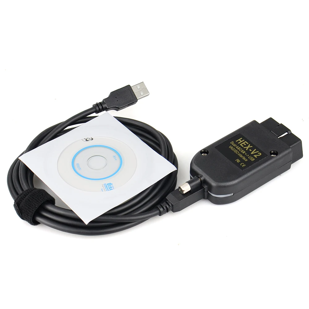 V25.3 V24.7 لـ VAG Hex V2 Obd2 الماسح الضوئي لـ VAG HEX V2 واجهة USB لسكودا لمقعد VINs ATMEGA162 متعدد اللغات