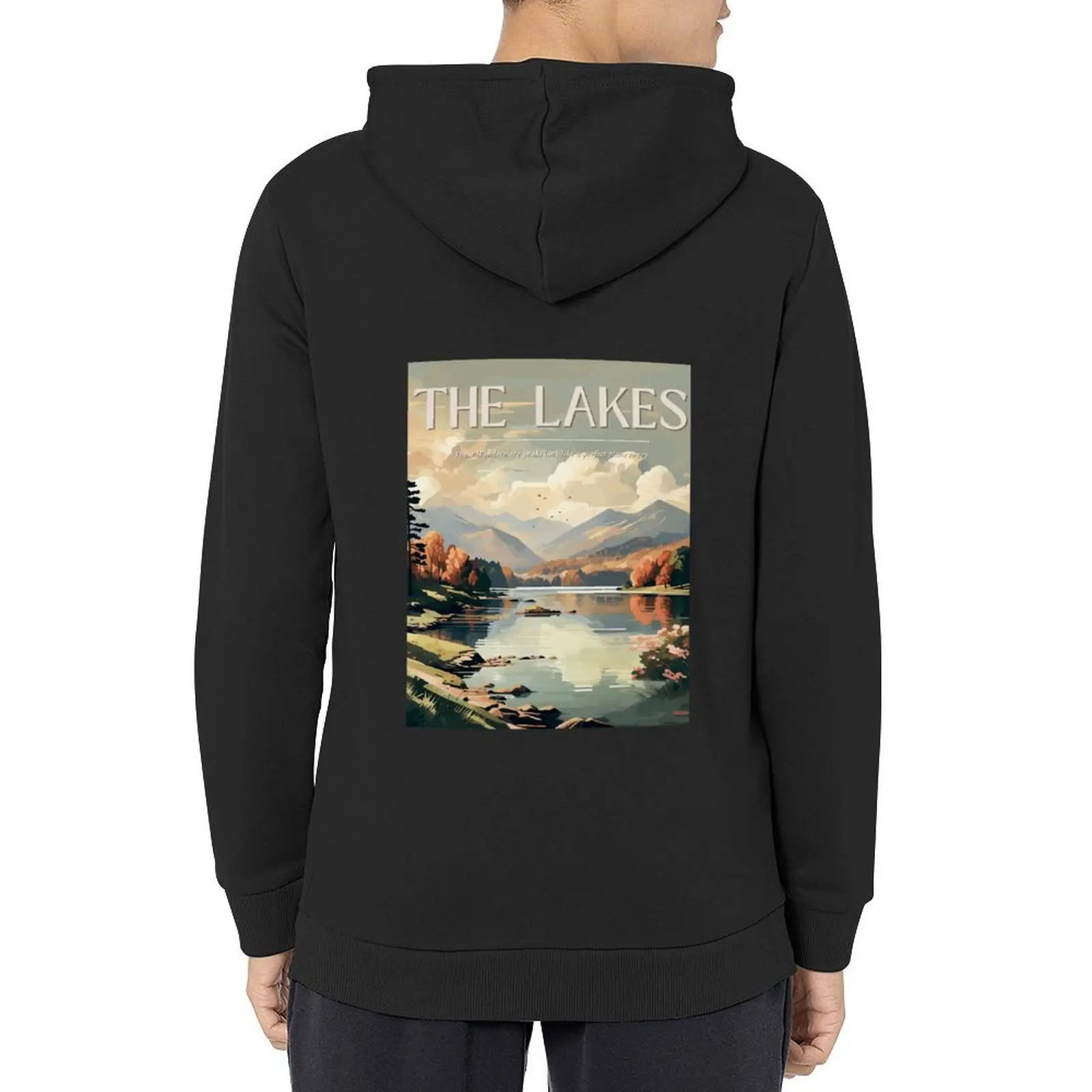 

the lakes poster, sticker Hoodie mens clothes men's coat korean style clothes korean autumn clothes hoodies for men high quality