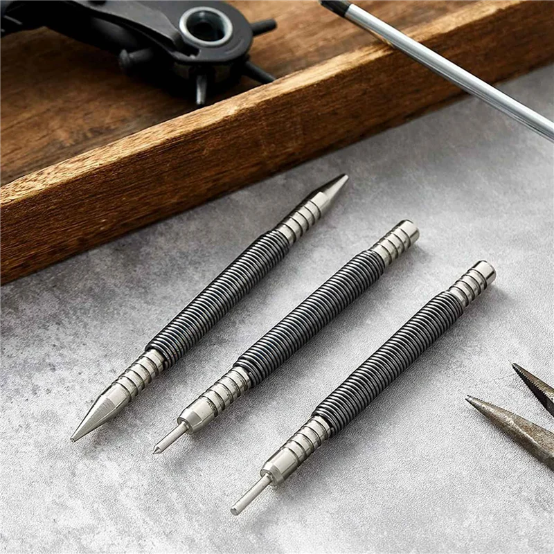 

ABPQ-6 Pcs Nail Set And Hinge Pin Tool Center Punch Spring Loaded Nail Set For Door 1/32 Inch 1/16 Inch Dual Head, 1/8 Inch