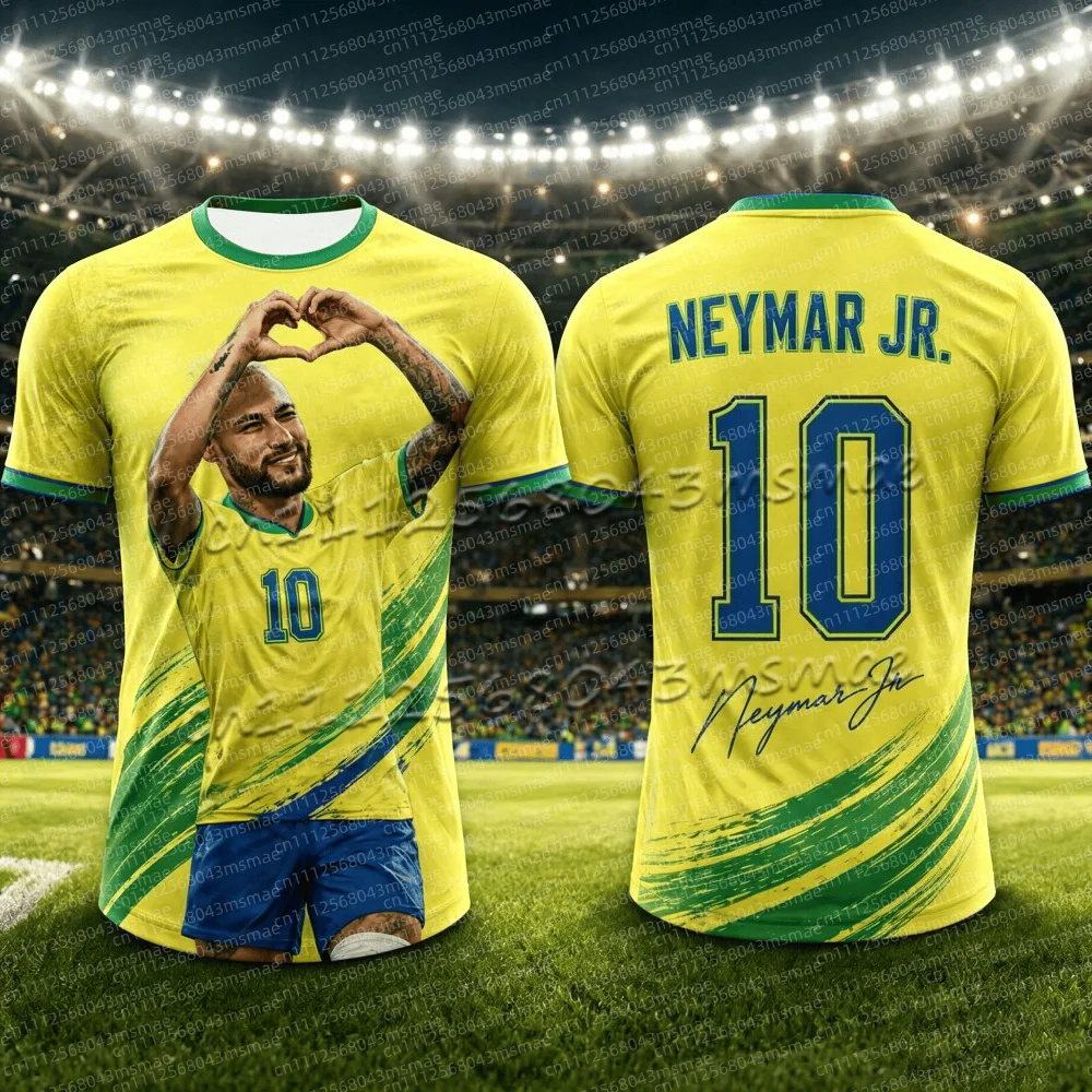 2026 Commemorative 3D Printed Football Jersey Breathable Summer Fan Shirt Outdoor Sports Football Unisex Daily Children's Top