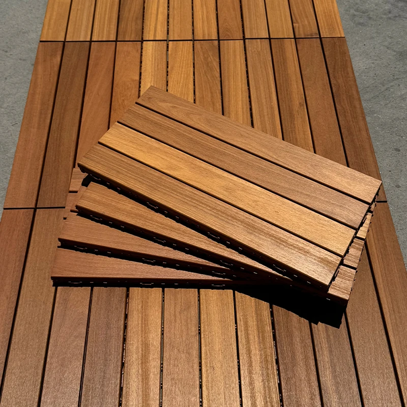 أرضيات من خشب الساج مصنوعة من الخشب الصلب المقاوم للماء ، خالية من العارضة ، شرفة وفناء خارجي ، خشب مطهر ، حديقة