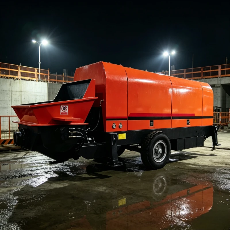Electric Power Concrete Pumping Equipment 25m3h 130m Vertical 350m Horizontal with 4cm Max Size Aggregate