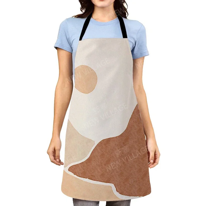 nordic Aesthetic Women kitchen apron kids original Children Waterproof girl princess waiter work apron oil proof boho plant