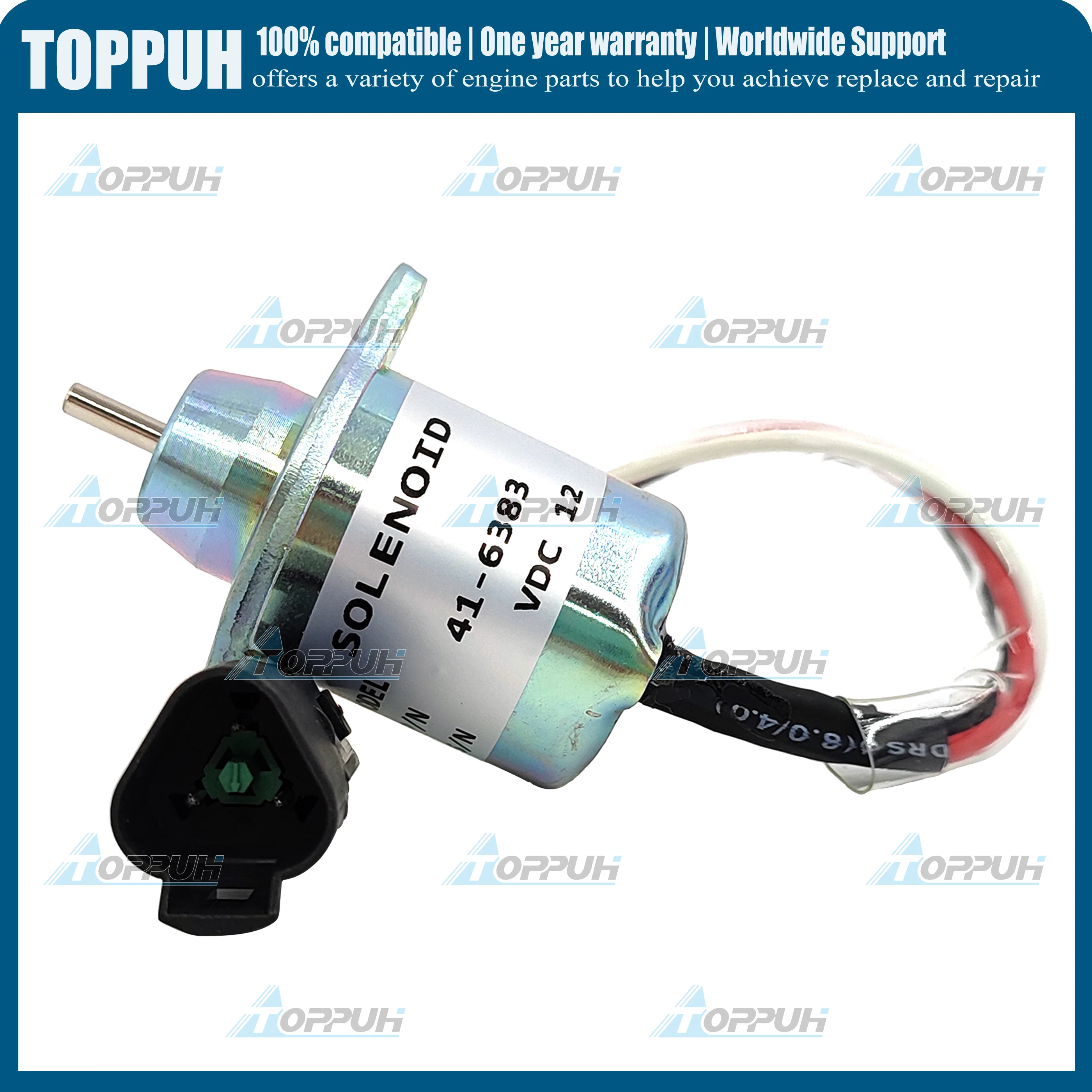 

Solenoid Fuel Stop Shut-Off 12V For Thermo King TK 41-6383 TK416383 416383 416-383 For Yanmar