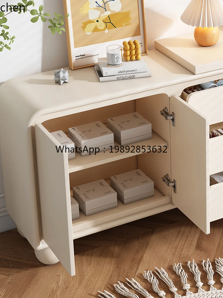 solid wood dresser chest cabinet integrated simple modern home makeup table bedroom storage cabinet paint desk