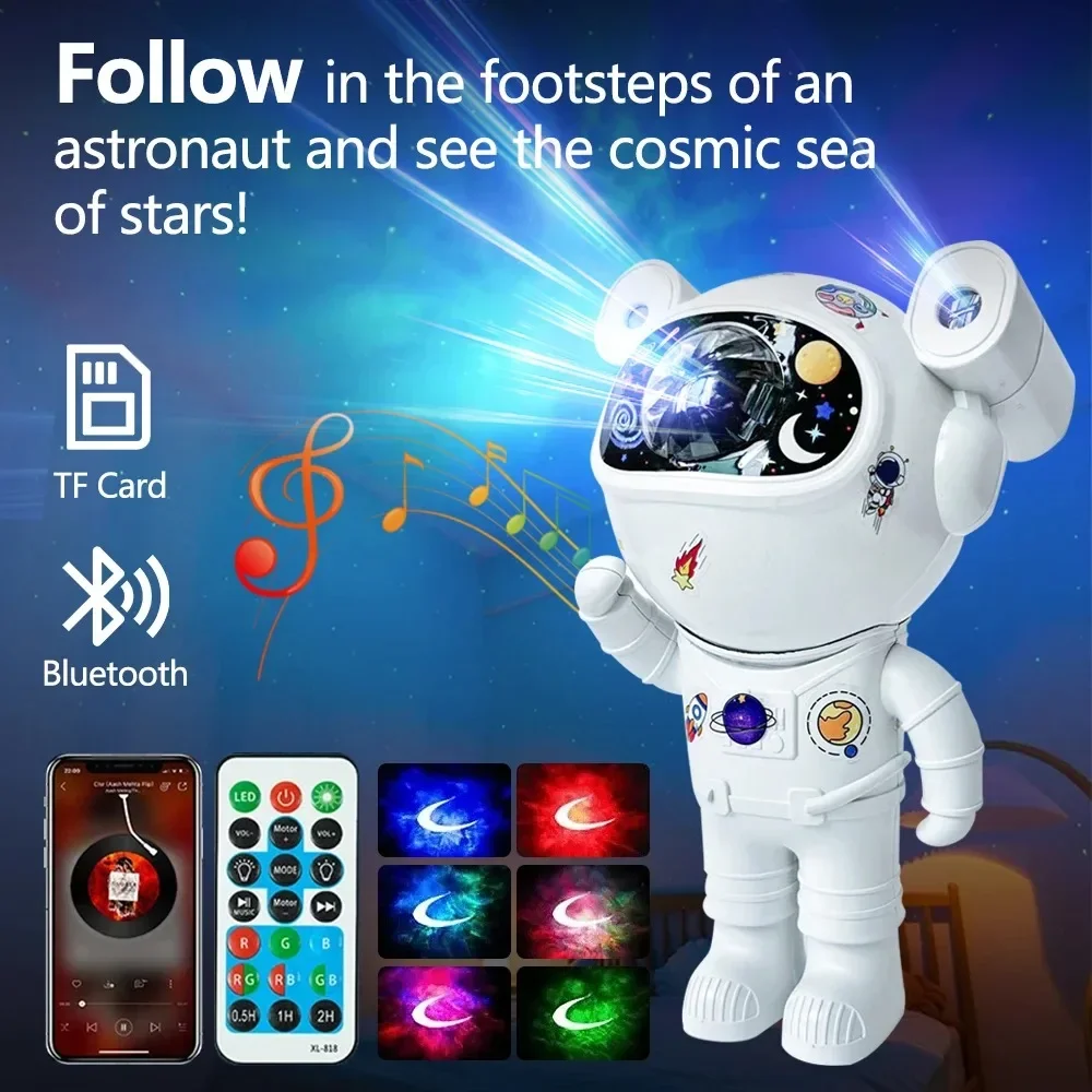 

Ночник для проектора, светодиодная лампа «сделай сам», туманность астронавта для спальни, домашнего декора и детский подарок с регулируемым освещением