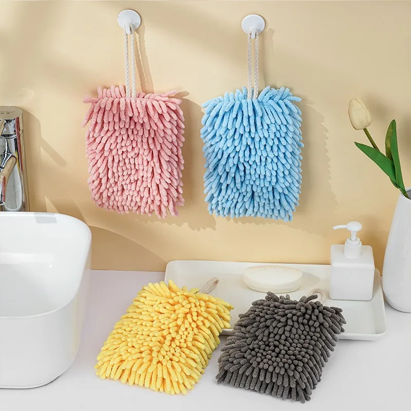 Hand Towel Hanging Cute Kitchen Cloth with Strong Water Absorption and Thickening Quick Drying Bathroom Towel