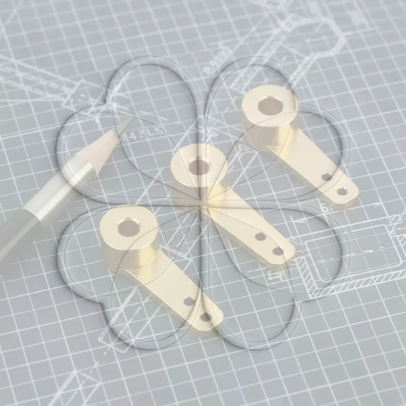 Screw Mount Steering Rudder Tiller Arm for RC Model Car Boat Bore Size 31mm/41mm/51mm Made of Aluminum Alloy Material