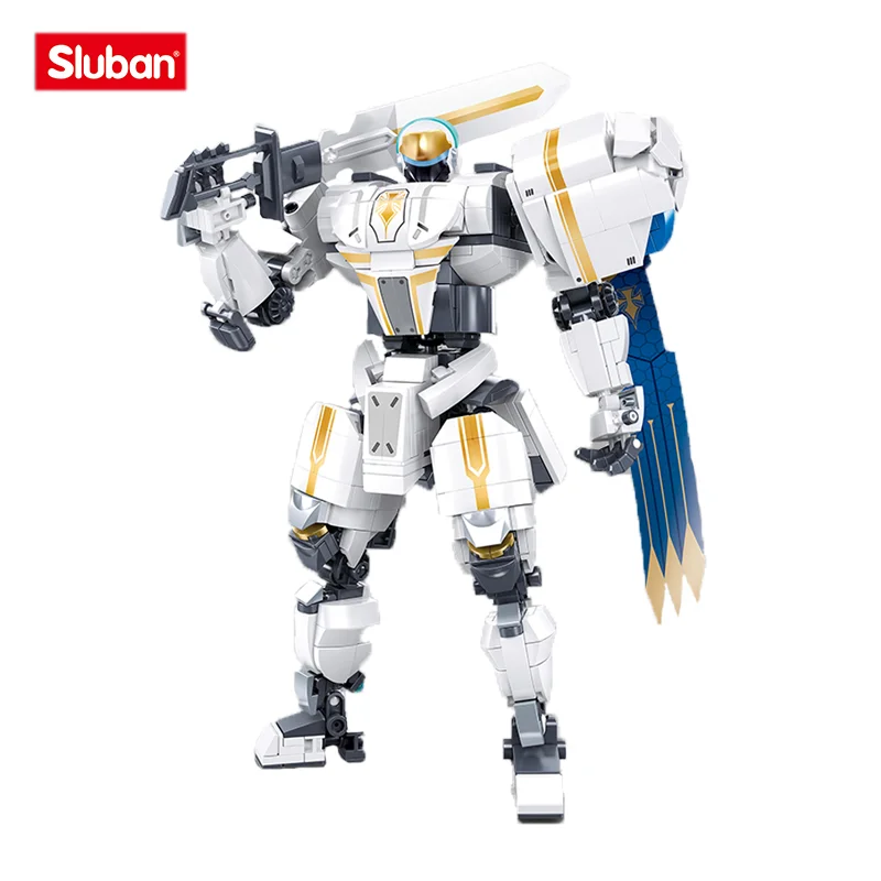 Sluban Building Block Toys Alpha Robot 679PCS Bricks B1095/B1115/B1180 Arthur Compatbile With Leading Brands Construction Kits