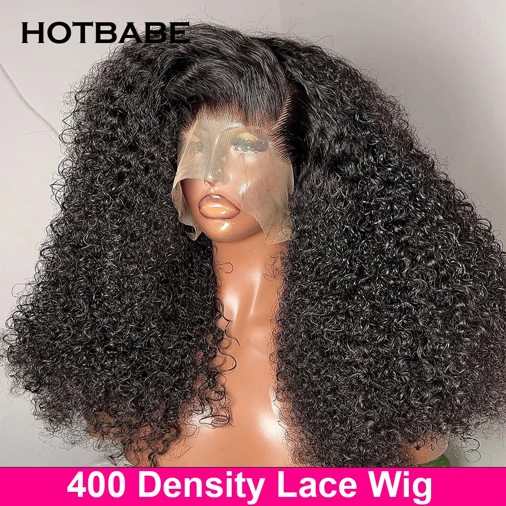 

Double Drawn 400 Density HD Lace Front Wigs For Women Kinky Curly Human Hair Wig 13x4/13x6 High Density Lace Frontal Wig HOTBABE