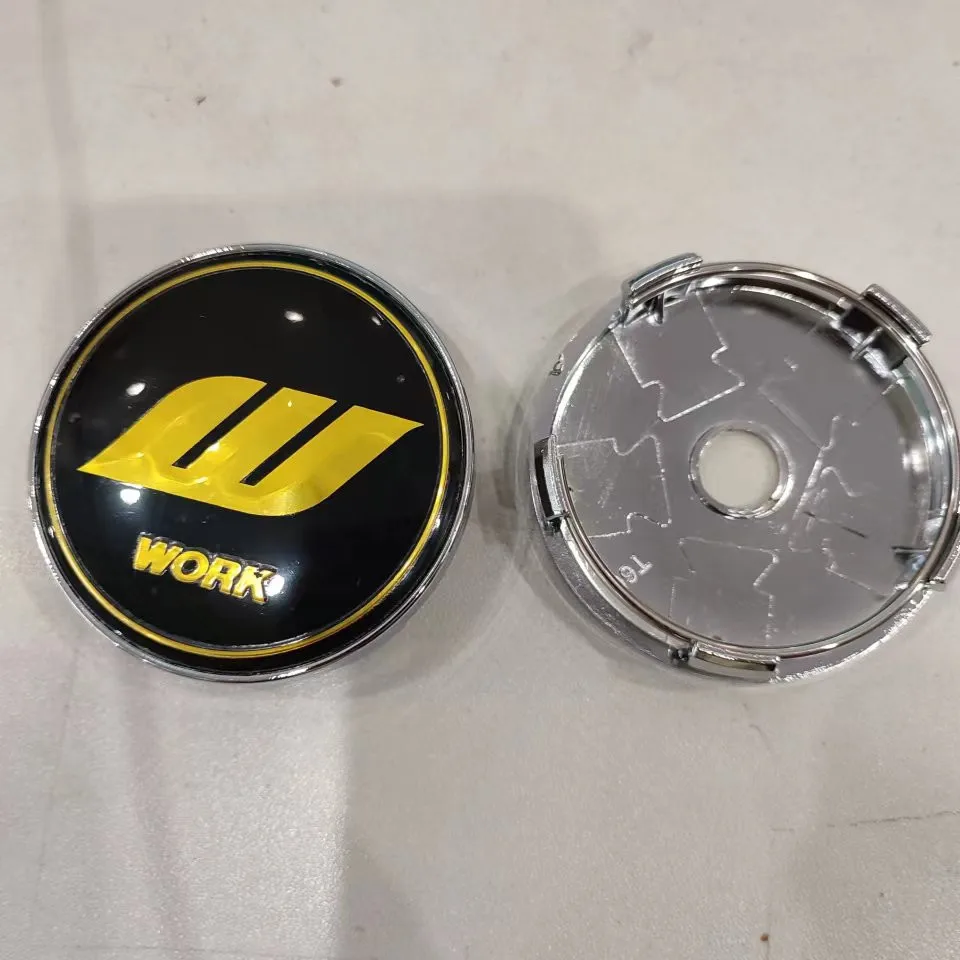 4 個 60 ミリメートル VS W ワークホイールセンターハブキャップロゴ
