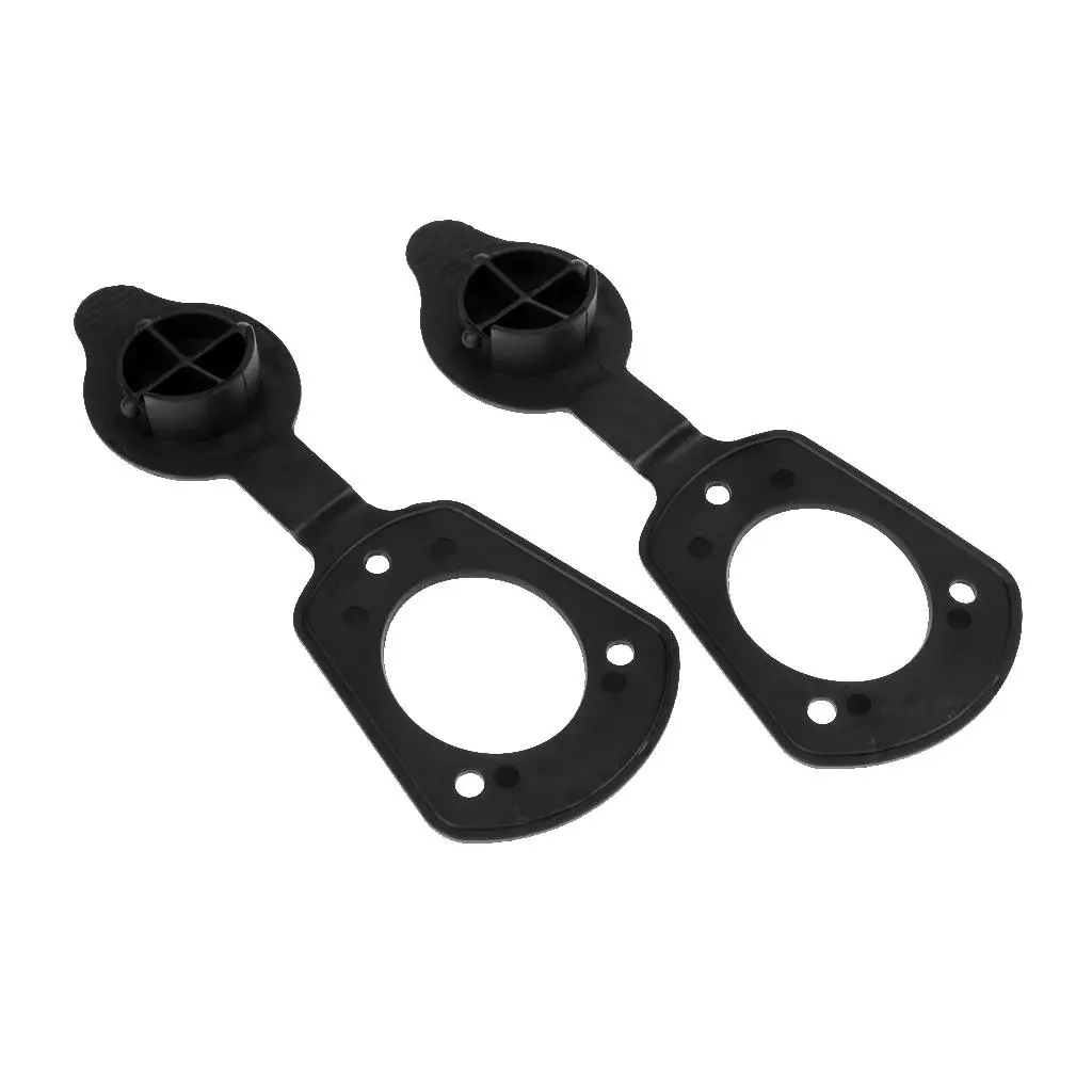 Fishing Rod Holder Cap Gasket Black ABS Flush Mount Accessory for Small Boats Canoes Kayaks