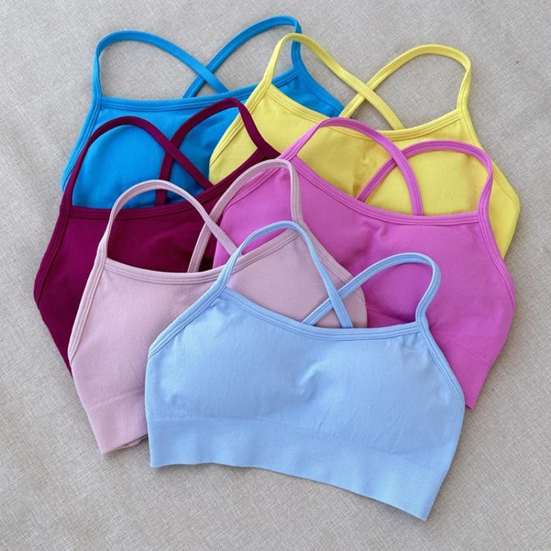 Denyf Impact Breathable Nylon Race Back Sports Bras For Women Sexy Running Gym Yoga Fitness Seamless Underwear Top Bra