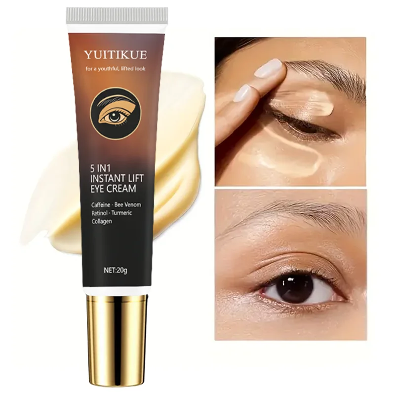 

​​YUITIKUE 5-in-1 Instant Lift Eye Cream 20g - Caffeine, Bee Venom, Retinol, Turmeric, Collagen Formula for Youthful Look