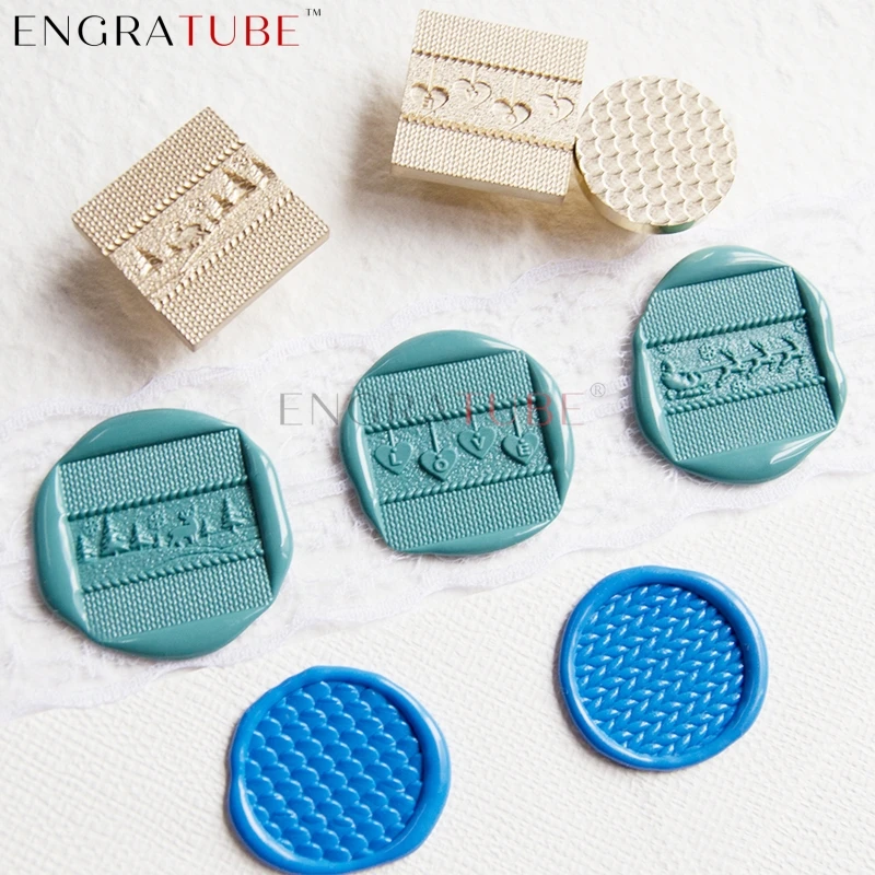 

3D Embossed Sealing Wax Stamp Rose Tulip Sweater Christmas New Year Card Envelope Wedding Invitation Gift Packaging Scrapbooking