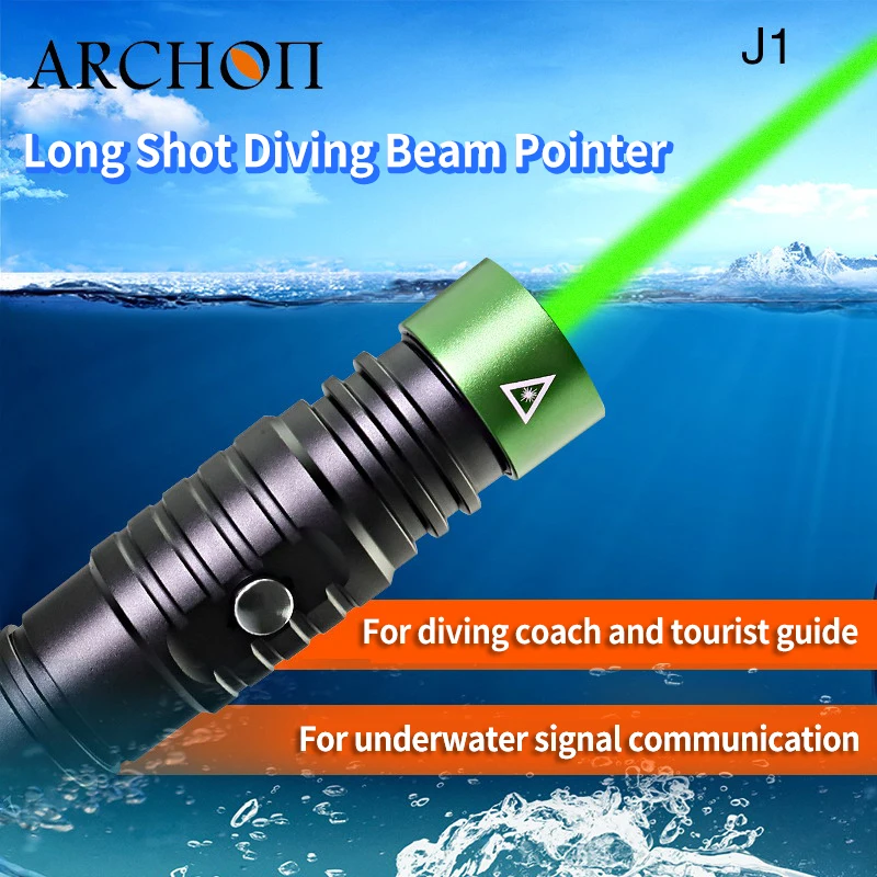 

J1 diving coaching command green beam light profession diving green beam light Underwater 100m dive instructor dive command lamp