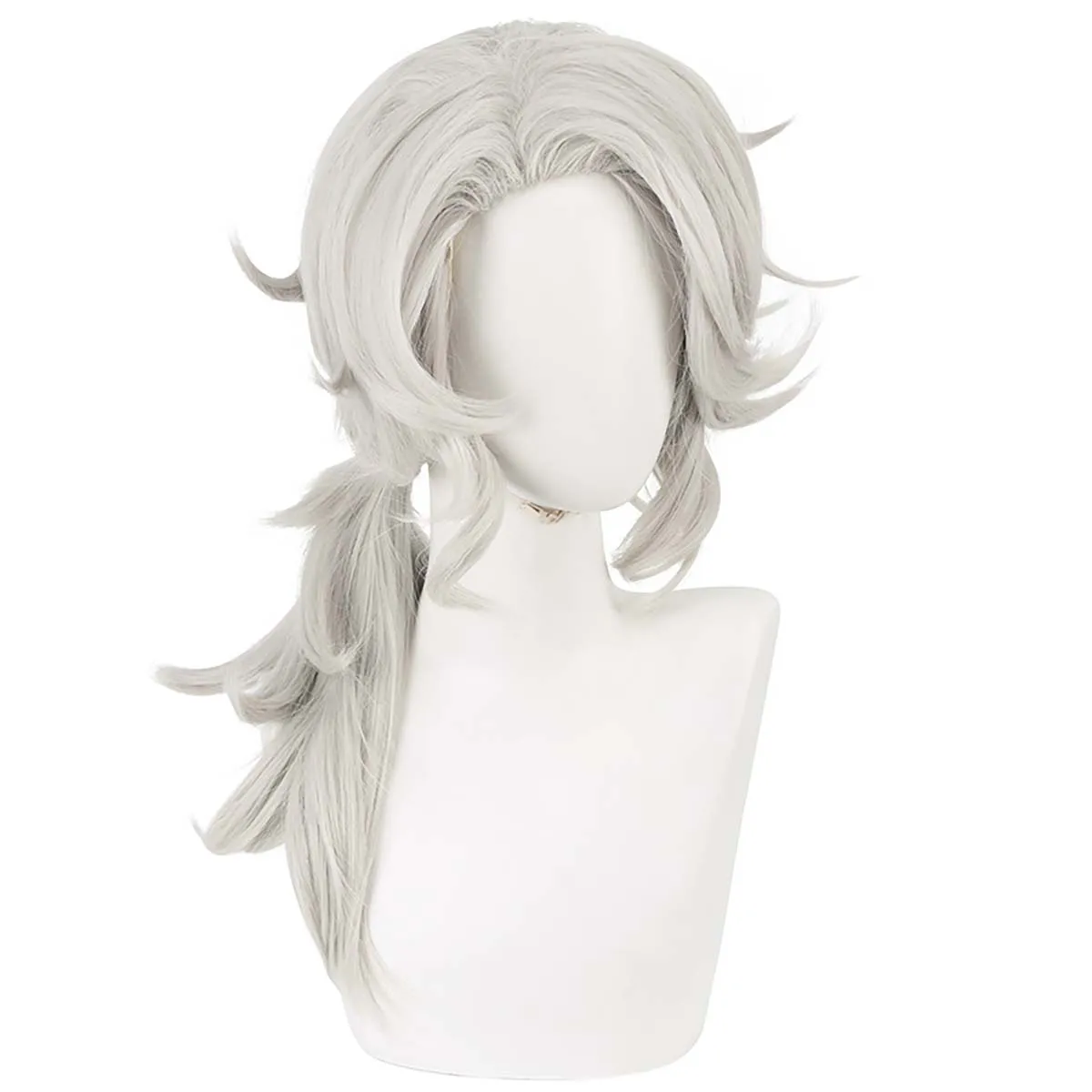 Game Identity V Componist Fiona Gilman Priestess Lichtcrème grijze paardenstaartpruik