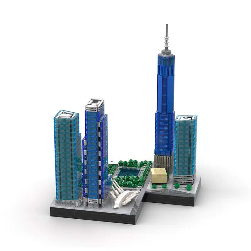 High-tech Modular Architecture The New World Trade Center Skyscraper MOC Building Blocks Model Sets Kid's Bricks Toys Xmas Gifts