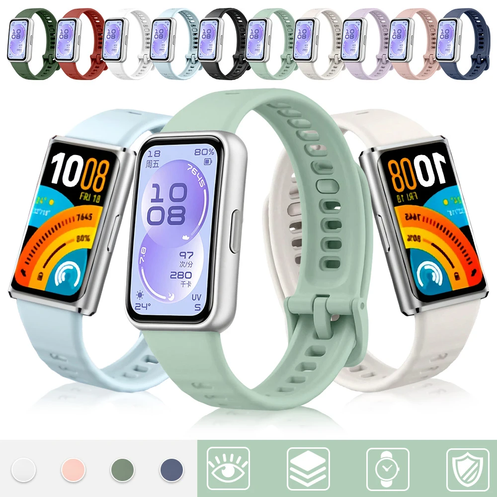 Sport Silicone strap For Huawei Band 11 pro SmartWatch Original Replacement bracelet Correa For Huawei Band 11 NFC
