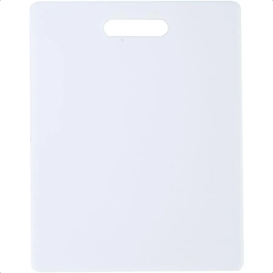 

Reversible Plastic Cutting Board 8x10 Inch White Dishwasher Safe NonPorous and Durable for Chopping Slicing Prep Easy to Store
