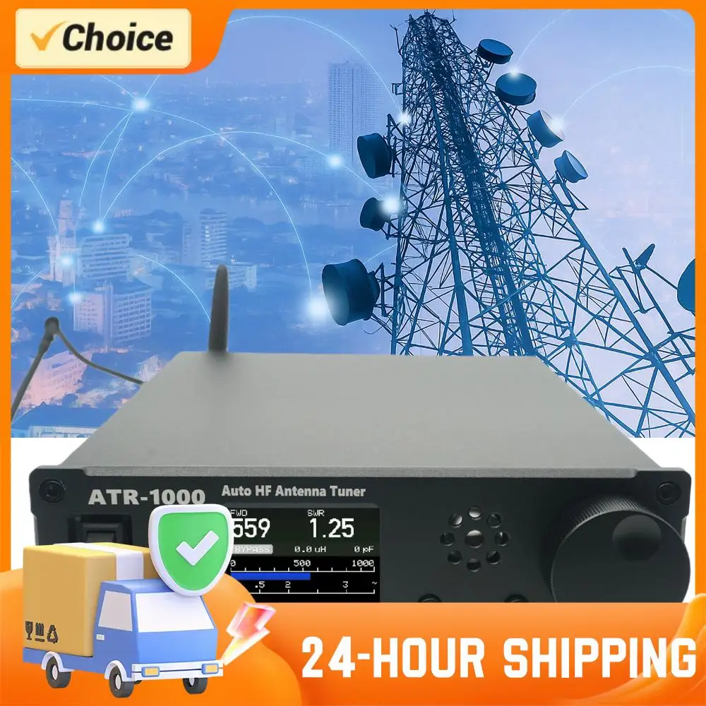 AMNVOLT ATR1000 HF 단파 라디오 안테나 튜너 (1.8-30MHz, 1000W) WiFi 원격 제어 지원 YAESU ICOM 햄 라디오 장비용