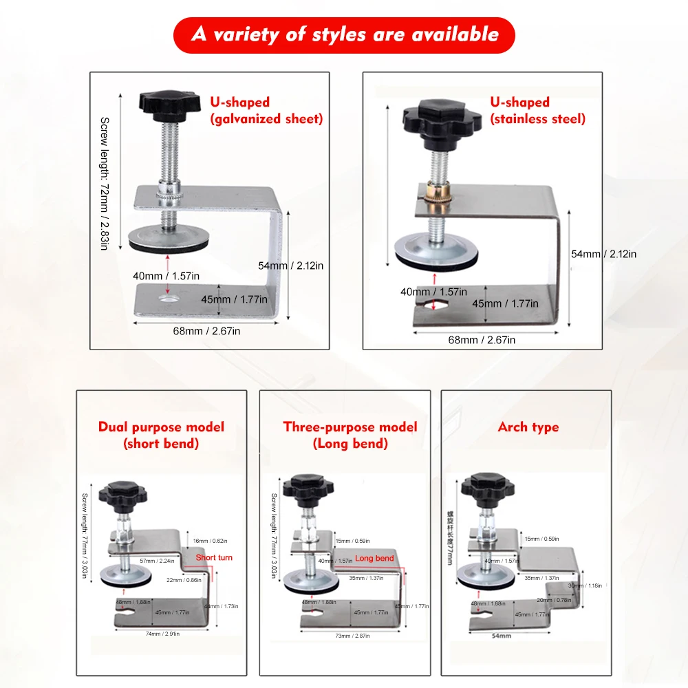Woodworking Jig Cabinet Tool Home Furniture Accessories Steel Drawer Front Installation Clamps Drawer Panel Clips Tools