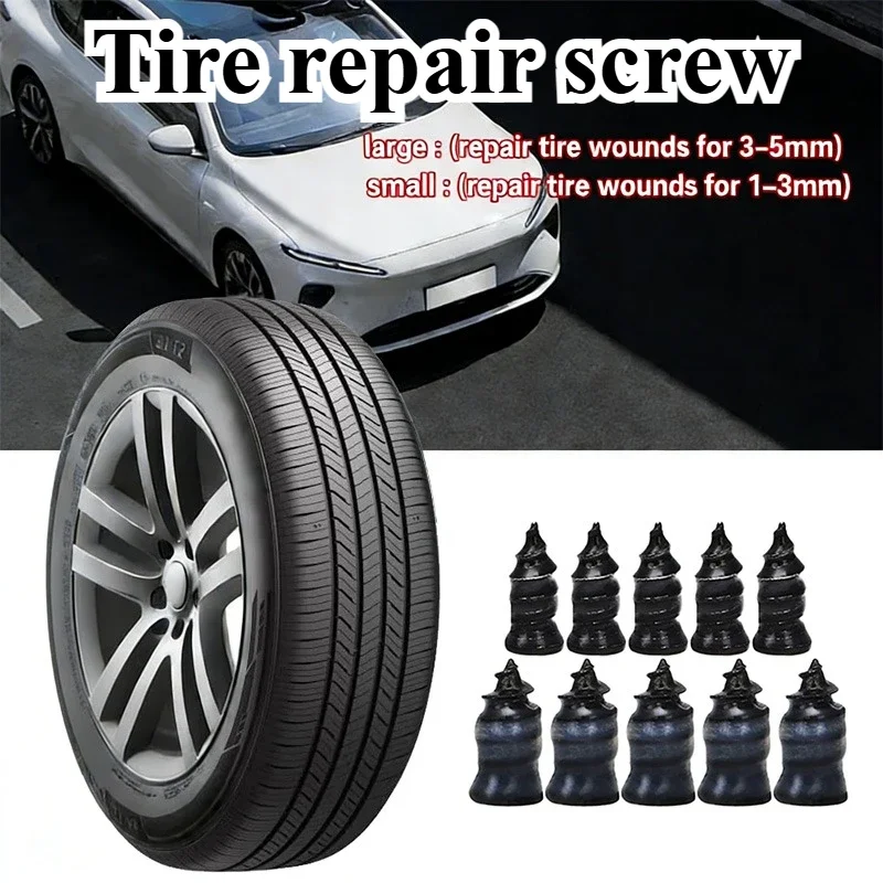 

10Pcs Car Motorcycle Vacuum Tire Repair Nails Tire Puncture Repairing for Truck Scooter Bike Tyre Rubber Strip Metal Nails