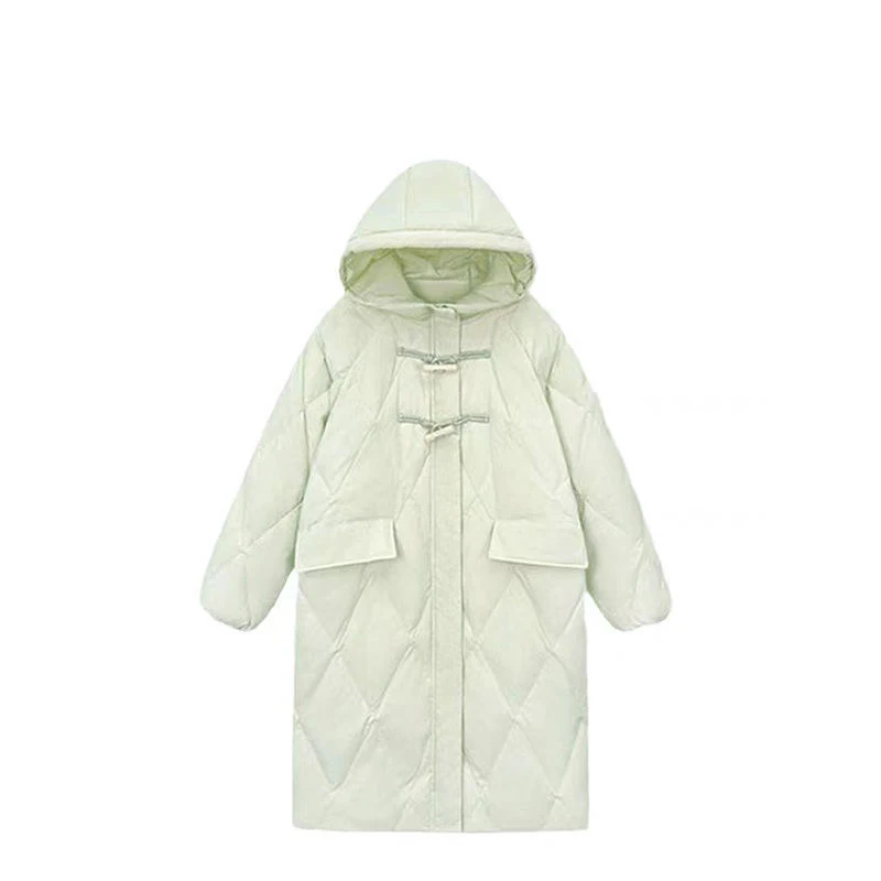 Mid-length Hooded Down Cotton Coats Tops Winter Snow Wear Casual Loose Chaqueta Elegant Casaco Korea Warm Women Jaqueta Abrigo