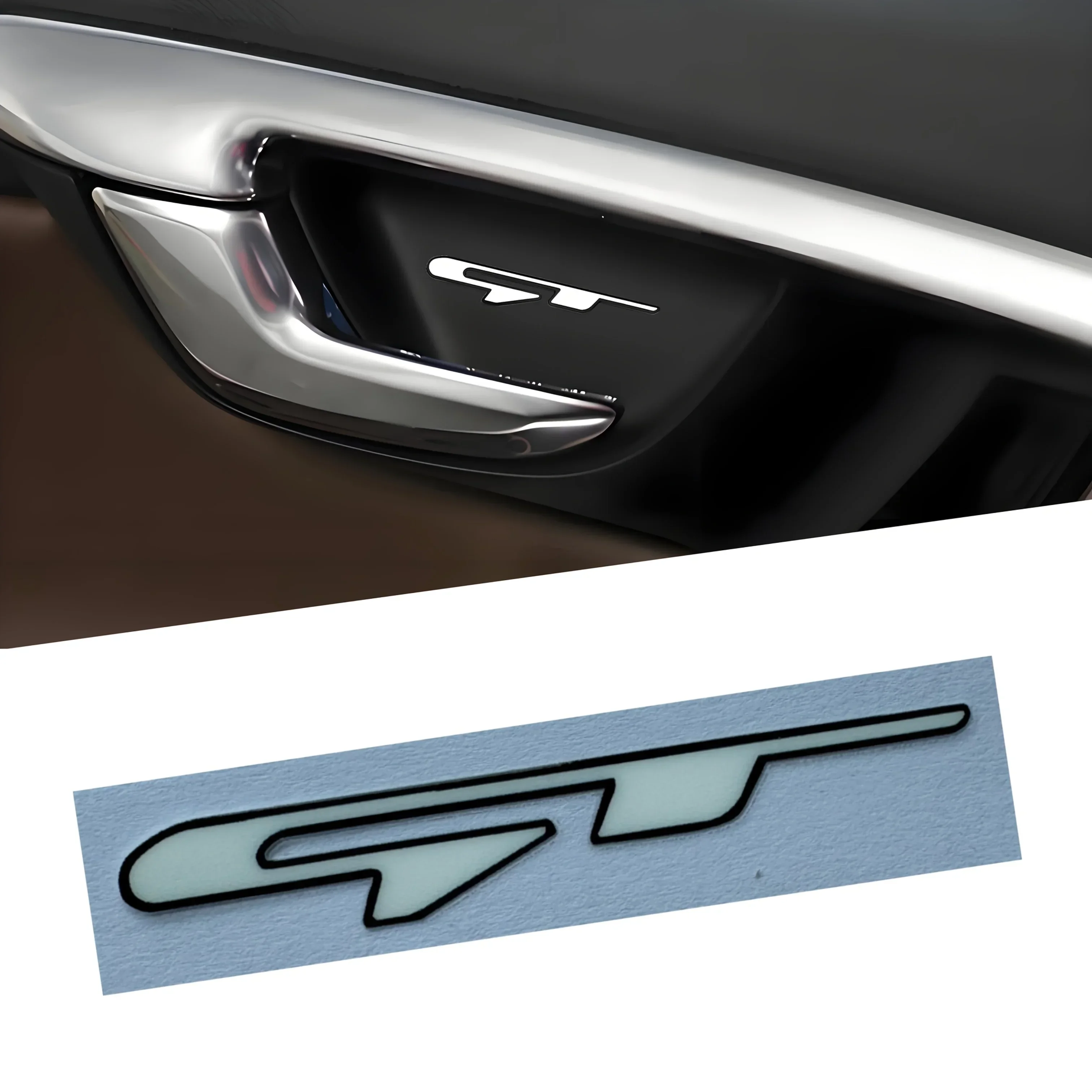 4 PÇS/SET "GT" adesivo para motocicleta de carro, decalque de logotipo esportivo, acessório de personalização externa de moto automática