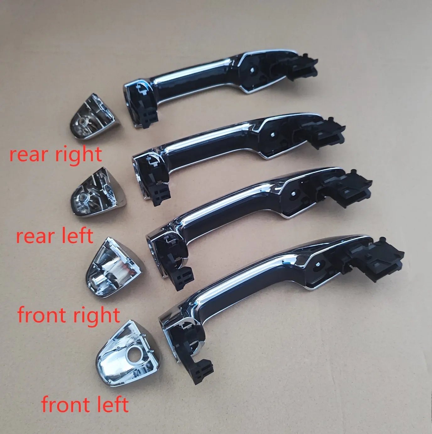 1set 4PCS Exterior Door Handle for Toyota Hilux Revo 2015-2022 Rav4 2013-2016 High Quality Chrome and black 69210-0K200