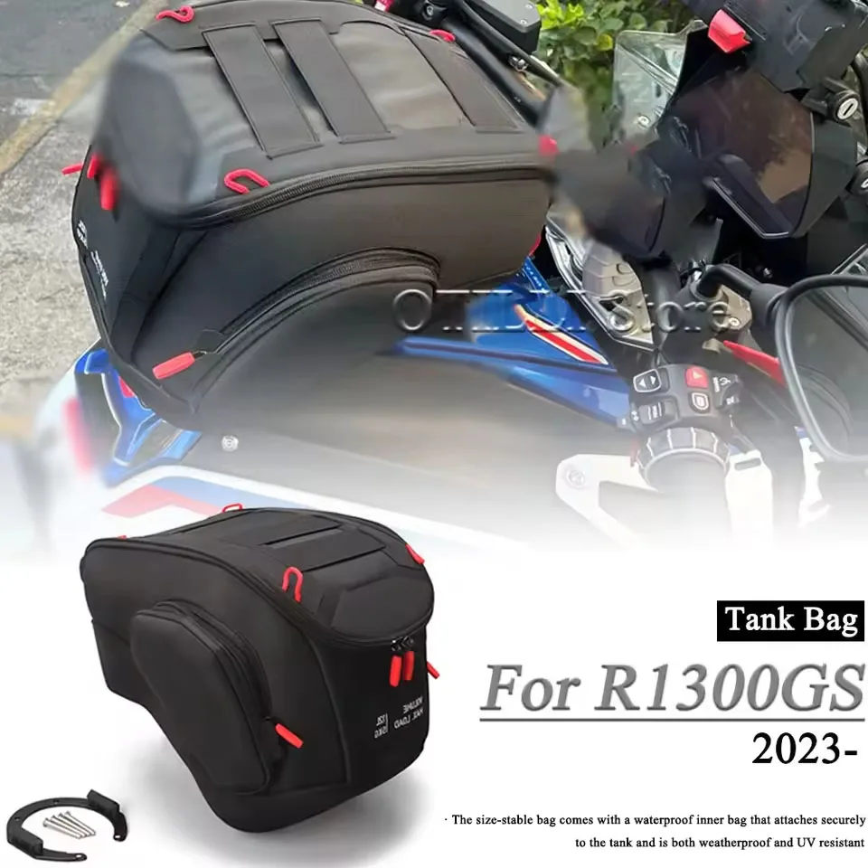 

For BMW R1300GS GS1300 R 1300GS R 1300 GS 2023 2024 2025 Motorcycle Waterproof Fuel Tank Bag 12L Tool Backpack Portable Black