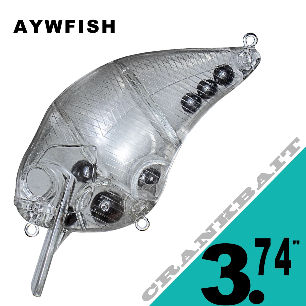 

AYWFISH 9.5CM 28.5 Large Square Bill Crankbait Wobbler DIY Artificial Fishing Lure Blank 10PCS Float Crank Hard Bait Unpainted