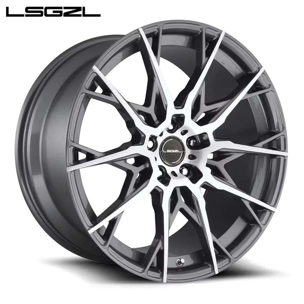 Lightsilver machine face forged alloy car wheel 5x114.3 5x120 5x130 5x127 18 20 22 24 26 inch wheels for RR rolls Royce