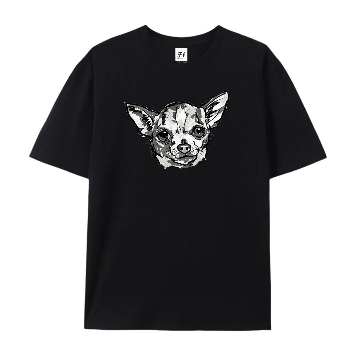 Chihuahua Dog Graphic T‑Shirts Men Women Retro Sketch Art Puppy Lover Gift Casual Short Sleeve Tee Black Streetwear Pet Tops