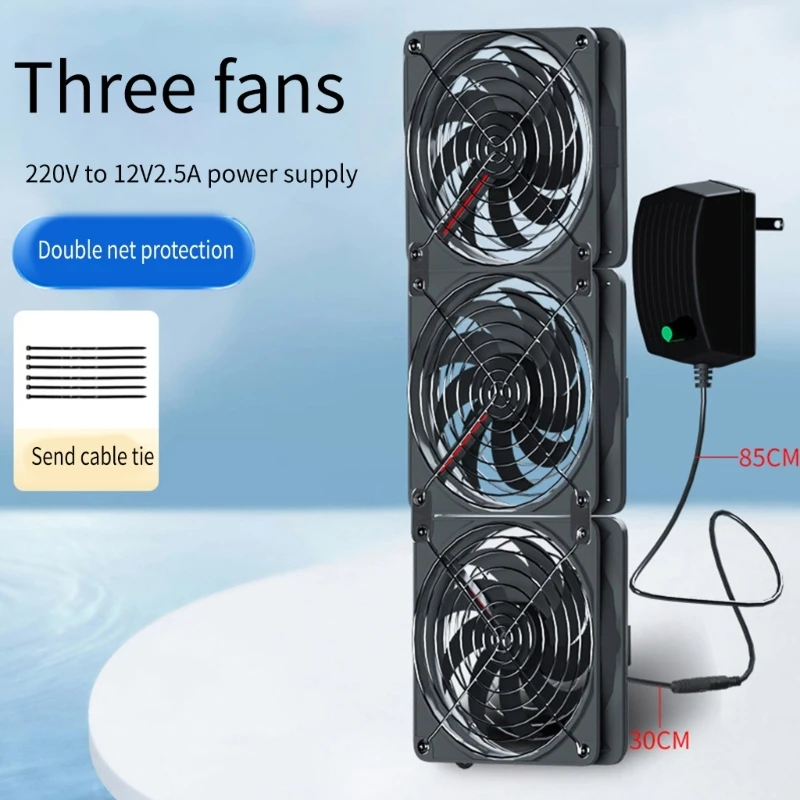 พัดลมความเร็วสูง 120 มม. ปรับความเร็วได้ 95CFM เหมาะสำหรับความต้องการความเย็น