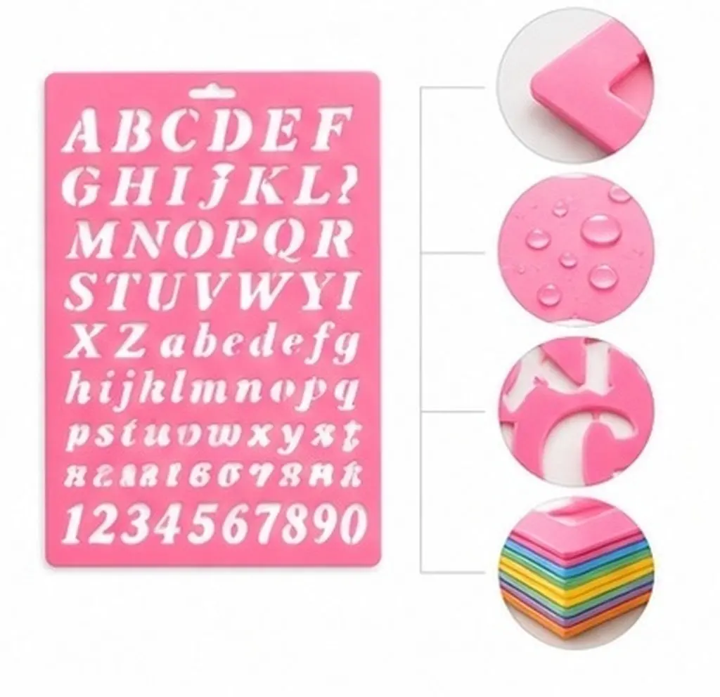6Pcs Alphabet Stencils Creative Educational Letter Stencils for Painting Graffiti Wall Decor Canvas Wood DIY